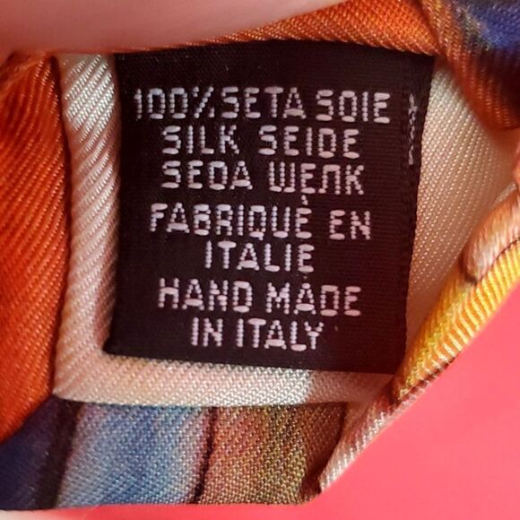 CHANEL Multicolored Rainbow Striped Silk Tie - Picture 6 of 7